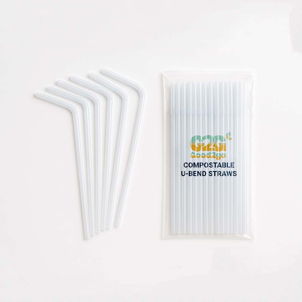 G2G Compostable U-Bend Straws